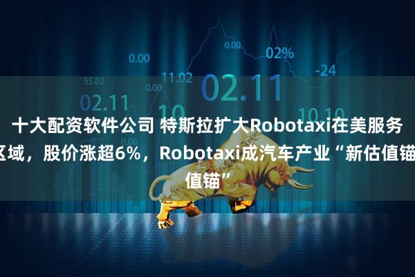 十大配资软件公司 特斯拉扩大Robotaxi在美服务区域，股价涨超6%，Robotaxi成汽车产业“新估值锚”